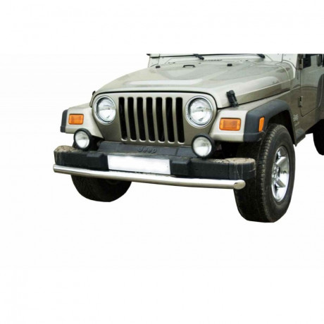 Защита переднего бампера (d63.5) для JEEP Wrangler (2002-2004)(Окрашенное) купить недорого с доставкой в Тюмень