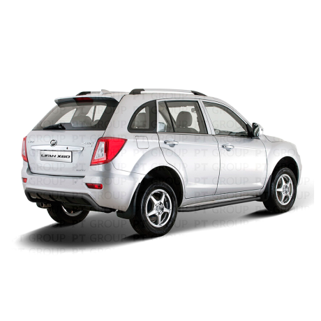 Защита порогов с алюм. площадкой d51мм ШАГРЕНЬ (ППК) LIFAN X60 (2012-н.в.) купить недорого с доставкой в Тюмень