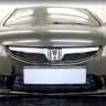 Защита радиатора "Standart 4D" Honda Civic рестайлинг (2009-2012) чёрная купить недорого с доставкой в Тюмень