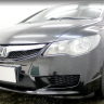 Защита радиатора "Standart 4D" Honda Civic рестайлинг (2009-2012) чёрная купить недорого с доставкой в Тюмень