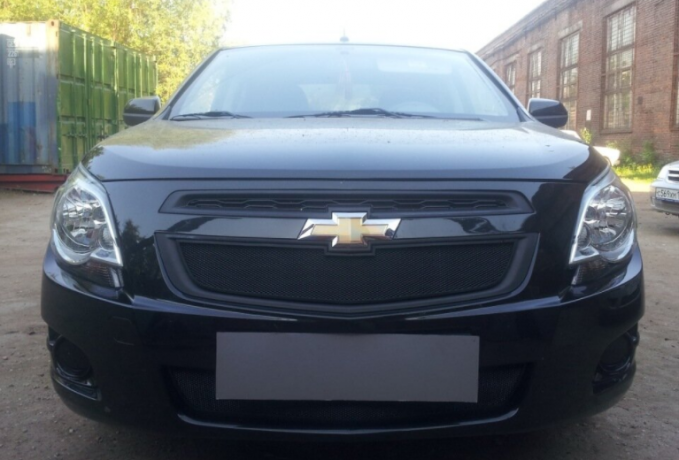 Защита радиатора "Standart" Chevrolet Cobalt (2013-н.в.) низ, чёрная купить недорого с доставкой в Тюмень