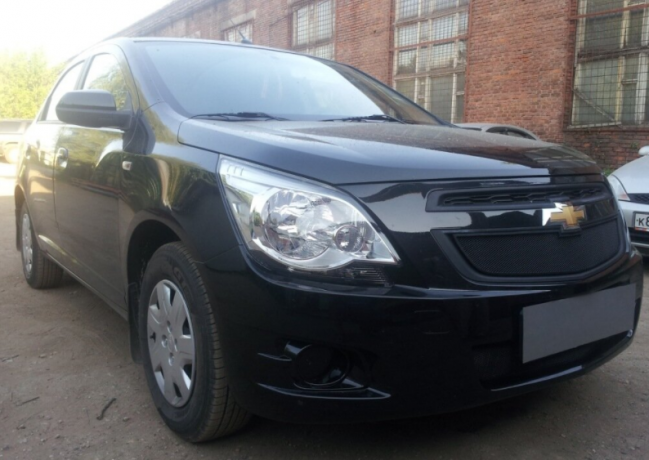 Защита радиатора "Standart" Chevrolet Cobalt (2013-н.в.) низ, чёрная купить недорого с доставкой в Тюмень