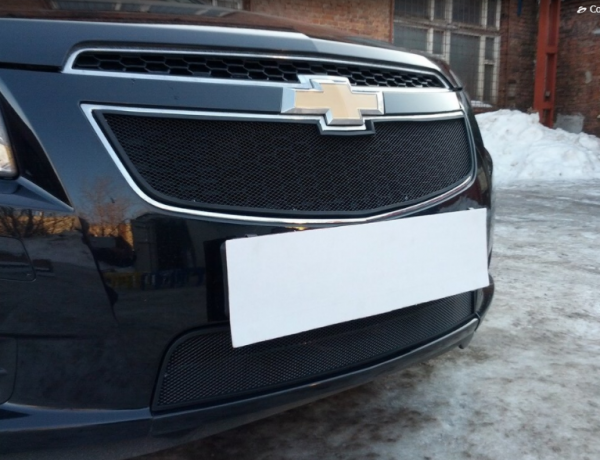 Защита радиатора "Standart" Chevrolet Cruze (2008-2013) верх, чёрная купить недорого с доставкой в Тюмень