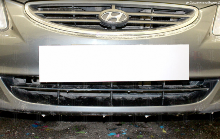 защита радиатора "standart" hyundai accent (таГ@З, 2001-2012) чёрная купить недорого с доставкой в Тюмень