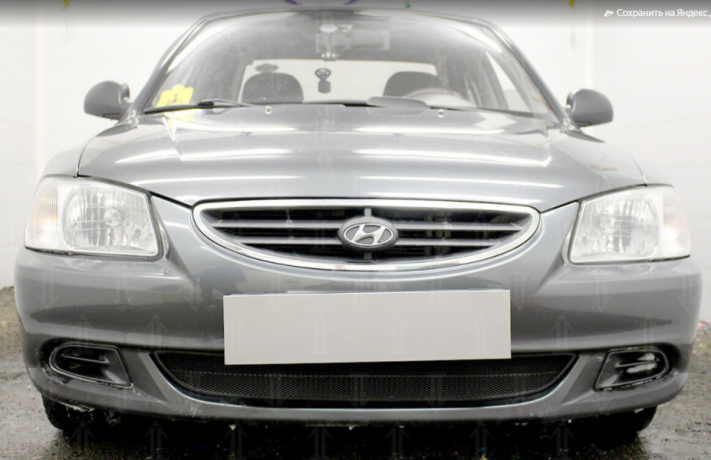 защита радиатора "standart" hyundai accent (таГ@З, 2001-2012) чёрная купить недорого с доставкой в Тюмень