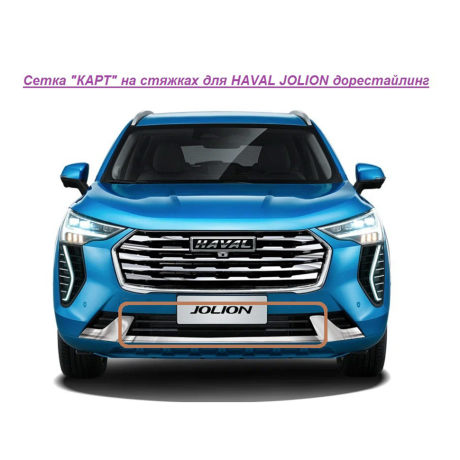 Мелкоячеистая сетка "КАРТ" на стяжках для HAVAL JOLION дорестайлинг купить недорого с доставкой в Тюмень
