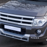 Накладка (юбка) переднего бампера "Broomer Design" (Без ДХЛ) для Mitsubishi Pajero IV (2006-2015) купить недорого с доставкой в Тюмень