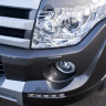 Накладка (юбка) переднего бампера "Broomer Design" (Без ДХЛ) для Mitsubishi Pajero IV (2006-2015) купить недорого с доставкой в Тюмень