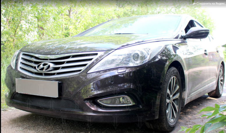 Защита радиатора "Standart" Hyundai Grandeu (2012-2015) чёрная купить недорого с доставкой в Тюмень