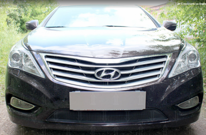 Защита радиатора "Standart" Hyundai Grandeu (2012-2015) чёрная купить недорого с доставкой в Тюмень