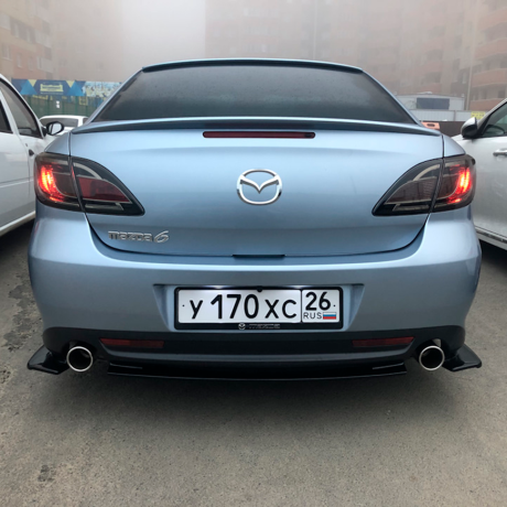 Сплиттеры на задний бампер "KENSTYLE" на Mazda 6 GH (2007-2011) купить недорого с доставкой в Тюмень