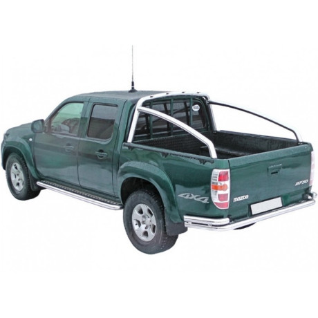 Защитная дуга багажника удлинённая (d63,5) для Mazda BT-50 picup (2006-2011)(Нерж. Сталь) купить недорого с доставкой в Тюмень