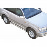 Защита порогов с алюминиевым листом (d63,5) для Toyota Land Cruiser 100 (1998-2007)(Окрашенное) купить недорого с доставкой в Тюмень