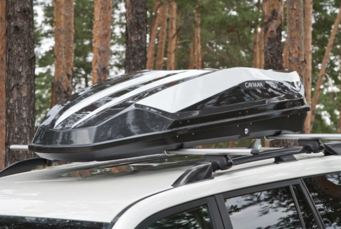 Автобокс "CAYMAN" бело-серый 420L купить недорого с доставкой в Тюмень
