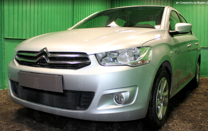 Защита радиатора "Standart" Citroen C-Elysee (2012-2017) чёрная купить недорого с доставкой в Тюмень