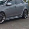 Накладки на пороги "Zodiak" для Mitsubishi Lancer X (2007-2016) купить недорого с доставкой в Тюмень