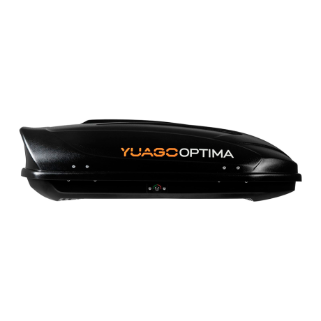 Автобокс YUAGO OPTIMA (тиснение) (EuroLock), черный, 390л купить недорого с доставкой в Тюмень
