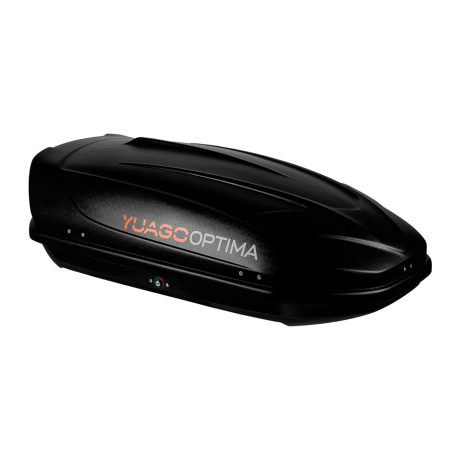 Автобокс YUAGO OPTIMA (тиснение) (EuroLock), черный, 390л купить недорого с доставкой в Тюмень
