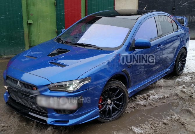 Накладки на пороги "RPM" для Mitsubishi Lancer X (2007-2016) купить недорого с доставкой в Тюмень