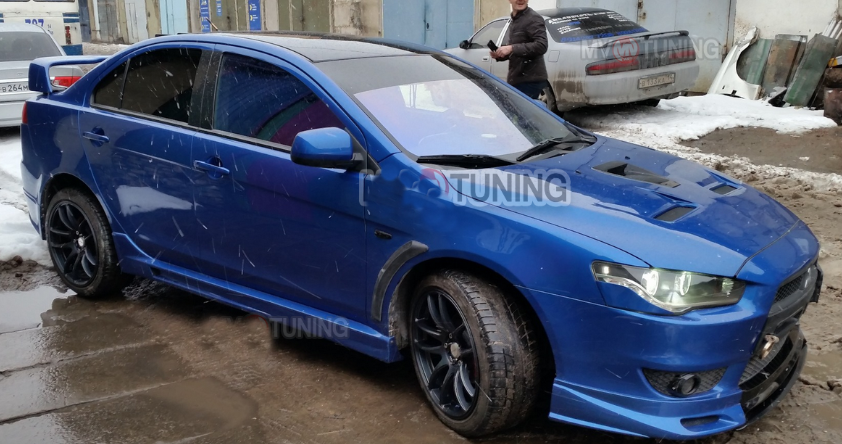Накладки на пороги "RPM" для Mitsubishi Lancer X (2007-2016) купить недорого с доставкой в Тюмень