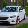 Капот "SkyActivSport" var №1 (с глухими жабрами) для Mazda 6 (2013-н.в.) купить недорого с доставкой в Тюмень
