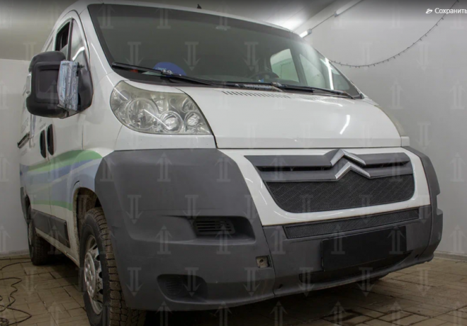 Защита радиатора "Standart" Citroen Jumper (2006-2014) верх, чёрная купить недорого с доставкой в Тюмень