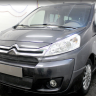 Защита радиатора "Standart" Citroen Jumpy рестайлинг (2012-2017) верх, чёрная купить недорого с доставкой в Тюмень