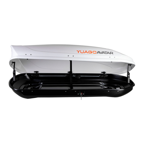 Автобокс YUAGO Avatar (тиснение) (EuroLock) двусторонний, белый, 460л купить недорого с доставкой в Тюмень
