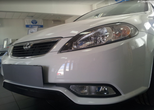 Защита радиатора "Standart" Daewoo Gentra чёрная купить недорого с доставкой в Тюмень