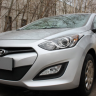 Защита радиатора "Standart" Hyundai i30 (2013-2015) чёрная купить недорого с доставкой в Тюмень