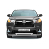 Защита переднего бампера двойная d63/51мм (НПС) Toyota Highlander (2014-н.в.) купить недорого с доставкой в Тюмень