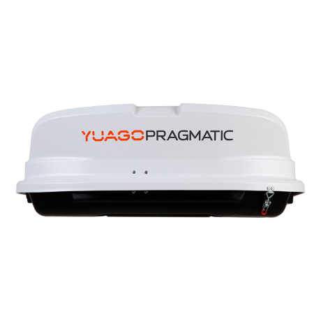 Автобокс YUAGO Pragmatic (тиснение) (EuroLock), белый, 410 л купить недорого с доставкой в Тюмень
