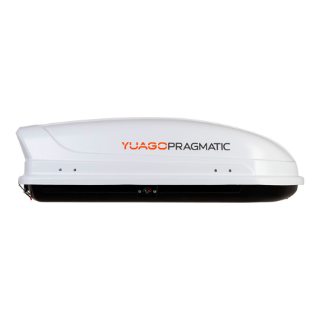 Автобокс YUAGO Pragmatic (тиснение) (EuroLock), белый, 410 л купить недорого с доставкой в Тюмень