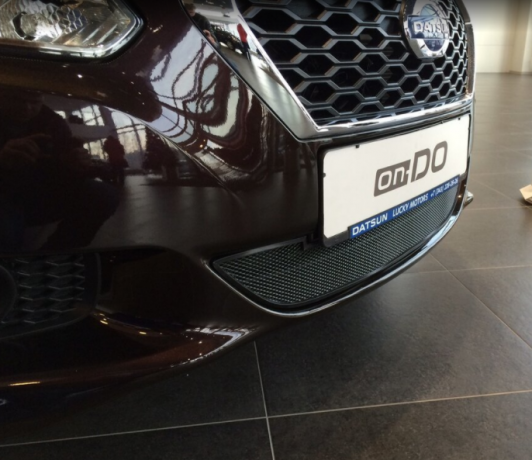 Защита радиатора "Standart" Datsun on-Do (2014-н.в.) чёрная купить недорого с доставкой в Тюмень