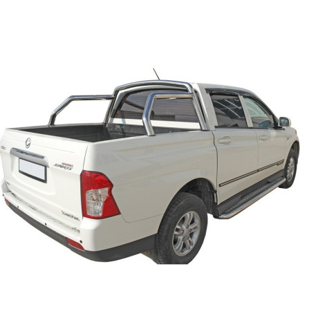 Защитная дуга багажника (d63,5) для SsangYong Actyon Sports (2012-2015)(Нерж. Сталь) купить недорого с доставкой в Тюмень