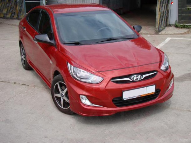 Накладки на фары (реснички) var №2 для Hyundai Solaris (2010-2013) купить недорого с доставкой в Тюмень