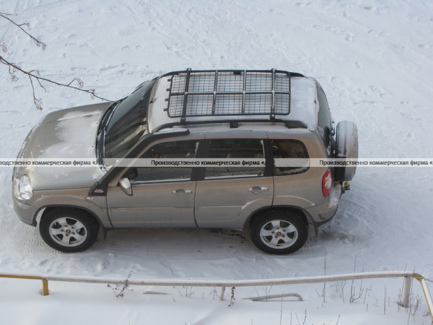 Платформа "Спринт" на B@3 2123 "Chevrolet Niv@" установка на штатные рейлинги купить недорого с доставкой в Тюмень