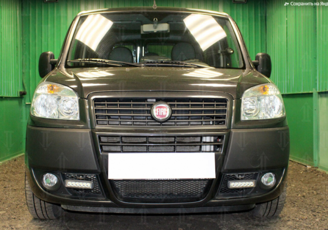 Защита радиатора "Standart" Fiat Doblo (2005-2016) чёрная купить недорого с доставкой в Тюмень
