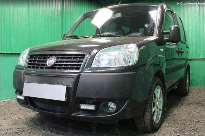 Защита радиатора "Standart" Fiat Doblo (2005-2016) чёрная купить недорого с доставкой в Тюмень