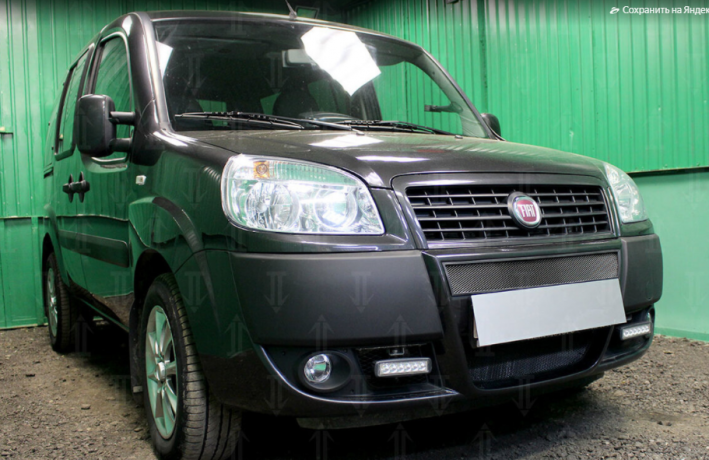 Защита радиатора "Standart" Fiat Doblo (2005-2016) чёрная купить недорого с доставкой в Тюмень