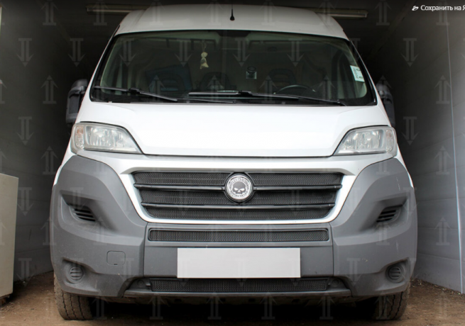 Защита радиатора "Standart" Fiat Ducato (2014-н.в.) чёрная купить недорого с доставкой в Тюмень