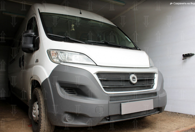 Защита радиатора "Standart" Fiat Ducato (2014-н.в.) чёрная купить недорого с доставкой в Тюмень