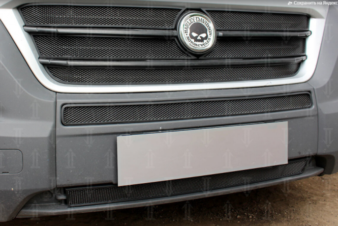 Защита радиатора "Standart" Fiat Ducato (2014-н.в.) чёрная купить недорого с доставкой в Тюмень