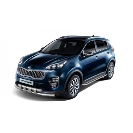 Защита порогов с алюм. площадкой d51мм (НПС) KIA Sportage (2016-н.в.) купить недорого с доставкой в Тюмень