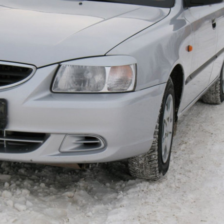 Накладки на фары (реснички) для Hyundai Accent (1999-2012) купить недорого с доставкой в Тюмень