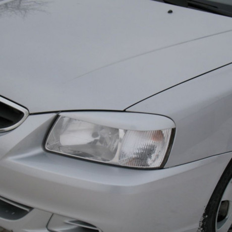 Накладки на фары (реснички) для Hyundai Accent (1999-2012) купить недорого с доставкой в Тюмень