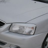 Накладки на фары (реснички) для Hyundai Accent (1999-2012) купить недорого с доставкой в Тюмень