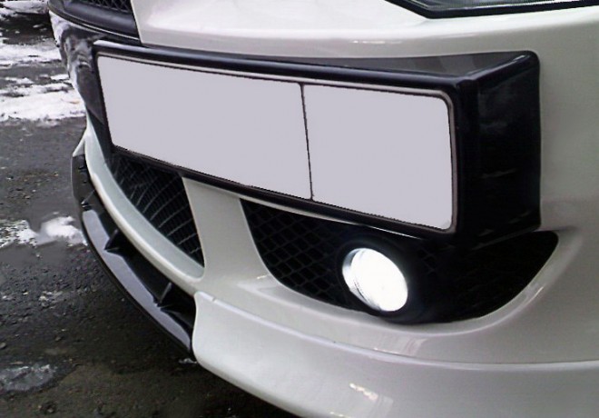 Рамка под номер на передний бампер для Mitsubishi Lancer X (2010-2016) купить недорого с доставкой в Тюмень