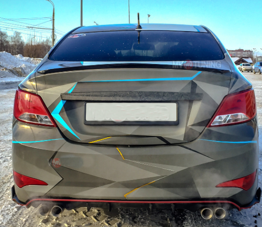 Лип-Спойлер "HS-1" для Hyundai Solaris (2010-2016) купить недорого с доставкой в Тюмень