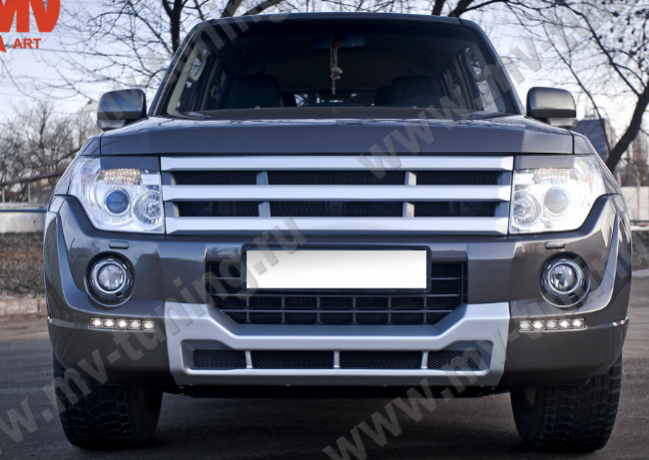Накладки на фары (реснички) для Mitsubishi Pajero 4 (2006-2015) купить недорого с доставкой в Тюмень